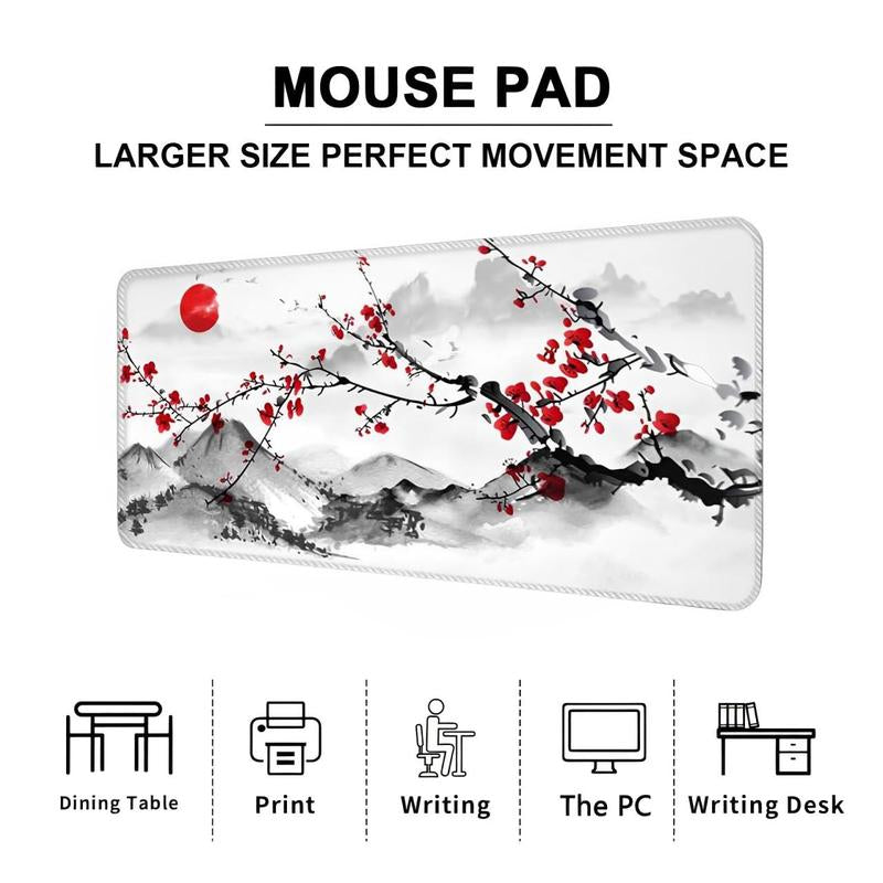 Large Cherry Blossom Gaming Mouse Pad — Anti-Slip, Durable, Perfect for Pro-Level Play & Work