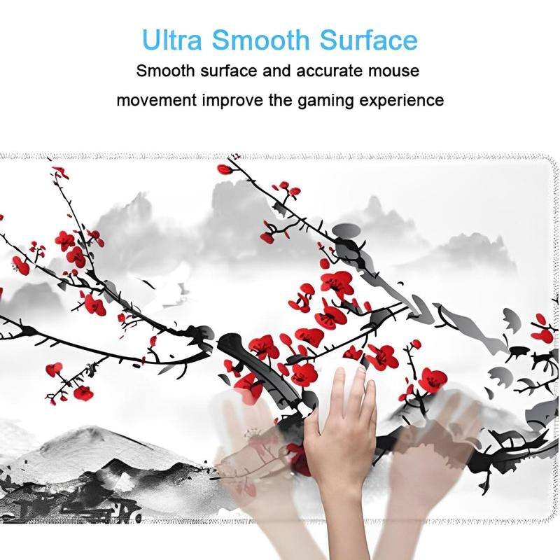 Large Cherry Blossom Gaming Mouse Pad — Anti-Slip, Durable, Perfect for Pro-Level Play & Work