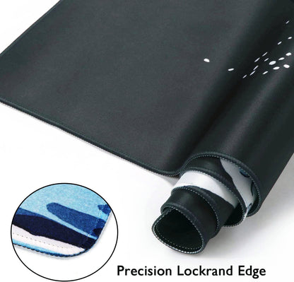 Oversized Japanese Wave Mouse Pad — Smooth, Anti-Slip Desk Mat for Gaming, Work & Home