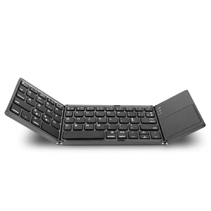 Ultra-Slim Foldable Bluetooth Keyboard — Built-In Touchpad, Rechargeable, Perfect for Tablets & Laptops