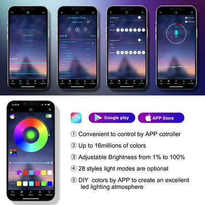 ✅ "RGB Neon Interior Car Lights — Fiber Optic Strip Kit with App & Remote Control for Ultimate Atmosphere"