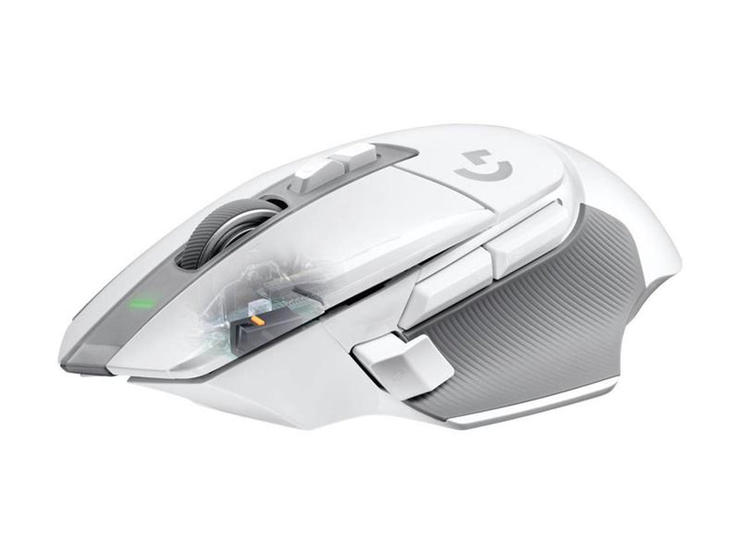 Logitech G502 X LIGHTSPEED Wireless — Ultra-Fast Gaming Mouse with Hybrid Optical-Mechanical Switches & HERO 25K Sensor (White)