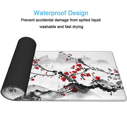 Large Cherry Blossom Gaming Mouse Pad — Anti-Slip, Durable, Perfect for Pro-Level Play & Work