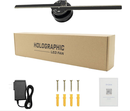 3D Holographic Fan Projector — 17'' LED Display, WiFi, 224 LEDs, Ultra-Bright 2000 cd/m² + 2000 Free 3D Videos for Exhibitions & Retail