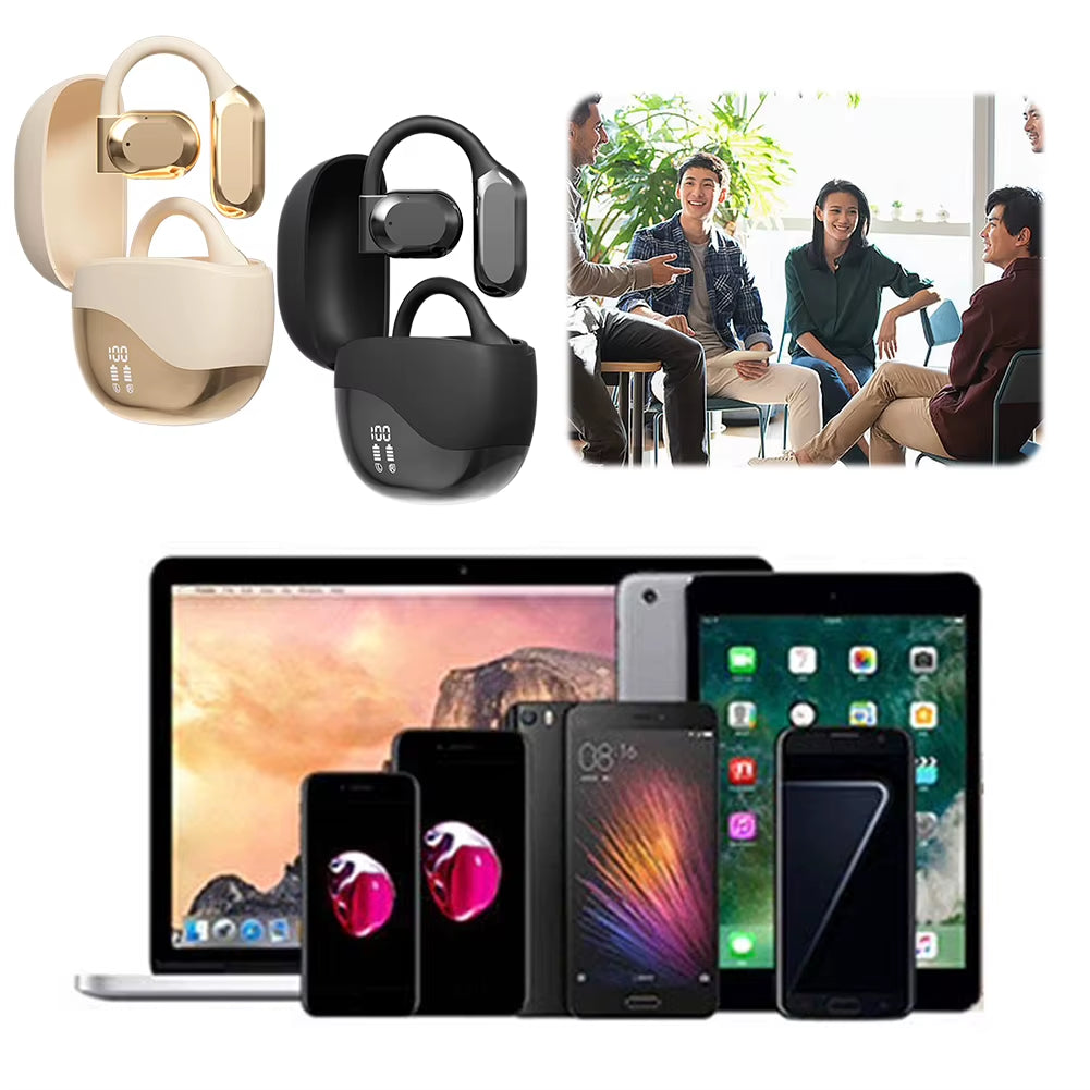 Real-Time AI Translator Earbuds — Instant Two-Way Bluetooth Headphones for Travel and Meetings