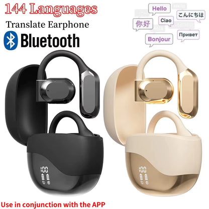 Real-Time AI Translator Earbuds — Instant Two-Way Bluetooth Headphones for Travel and Meetings