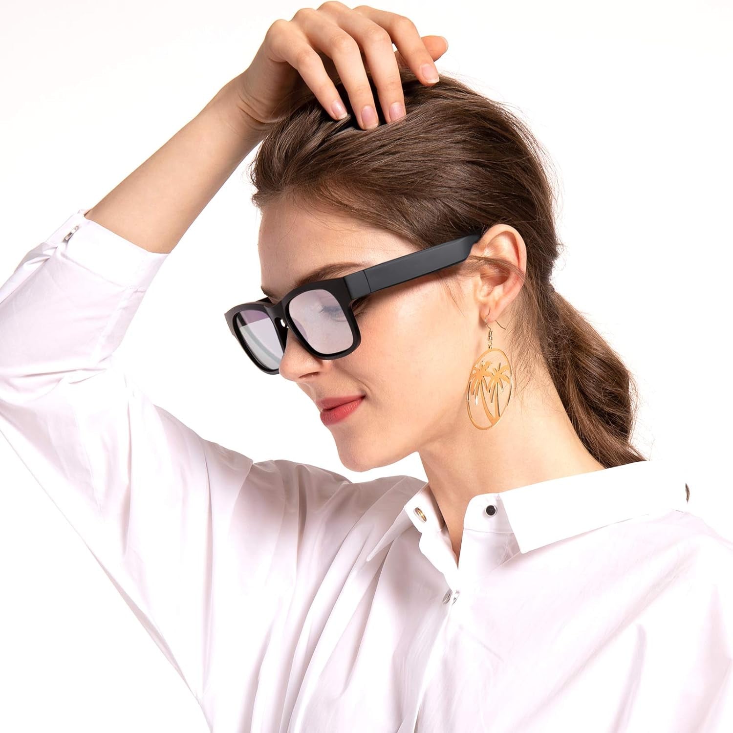 Wireless Smart Audio Glasses — Bluetooth Polarized Sunglasses, Waterproof IPX4