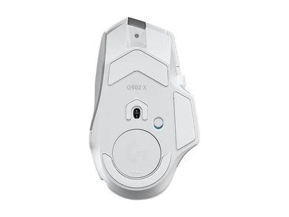 Logitech G502 X LIGHTSPEED Wireless — Ultra-Fast Gaming Mouse with Hybrid Optical-Mechanical Switches & HERO 25K Sensor (White)